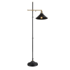 GLOBO 15053S Lenius Állólámpa , 60W , E27 , fém fekete / antik sárgaréz
