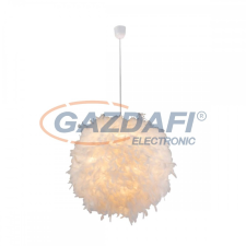 GLOBO 15058 KATUNGA Függeszték , 40W , E27 , műanyag, valódi toll, textil világítás