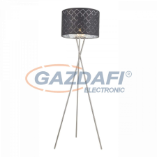 GLOBO 15228S1 Kidal Álló lámpa , 60W , E27 , nikkel matt, textil, műanyag ezüst világítás