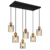 GLOBO 15768-6 ALEIDIS függeszték 25W 230V IP20 6xE27 fekete HxSzxM=670x330x1200mm
