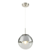 GLOBO 15851 VARUS Függeszték , 40W , E27 , nikkel matt , üveg , króm