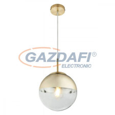 GLOBO 15856 VARUS Függeszték , 40W , E27 , fém, sárgaréz, üveg, arany világítás