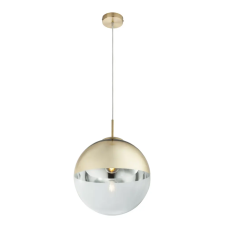 GLOBO 15857 VARUS Függeszték , 40W , E27 , fém, sárgaréz, üveg, arany világítás