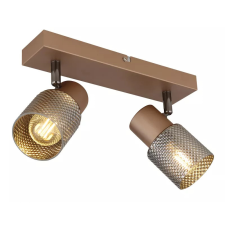 GLOBO 54314-2 SATELLA spotlámpa 40W 230V IP20 2xE14 kávébarna matt HxSzxM=260x120x125mm világítás