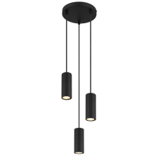 GLOBO 57918-3HB JAMES függeszték 25W 230V IP20 3xGU10 fekete d=210 mm világítás