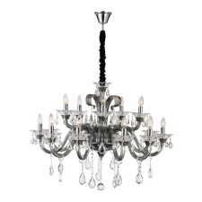 GLOBO Dunja 64104-15 kristály csillár, 15x40W E14 világítás