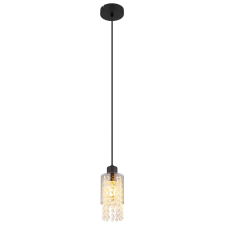 GLOBO Függeszték BACKEY 1 búrával Fekete 1xE27 15W világítás