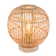 GLOBO Globo HILDEGARD 15368T bambusz asztali lámpa, 1x60W E27 világítás