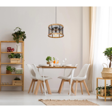 GLOBO Jeanie függőlámpa 3 izzós fekete matt 400 mm x 1200 mm világítás