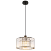 GLOBO Jordana fekete-átlátszó függesztett lámpa (GLO-15742H) E27 1 izzós IP20