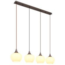 GLOBO Maxy barna-opál függesztett lámpa (GLO-15548-4HC) E27 4 izzós IP20 világítás