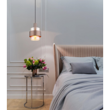 GLOBO Milley fekete-borostyán  függesztett lámpa (GLO-15560HA) E27 1 izzós IP20 világítás