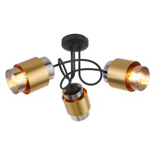 GLOBO Milley fekete-füstszürke mennyezeti spotlámpa (GLO-15560-3D) E27 3 izzós IP20 világítás