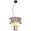 GLOBO Naxis fekete-füstszürke kristály függesztett lámpa (GLO-15695H) E27 3 izzós IP20