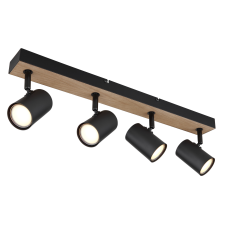 GLOBO Robby fekete-barna mennyezeti spotlámpa (GLO-57911-4BW) GU10 4 izzós IP20 világítás