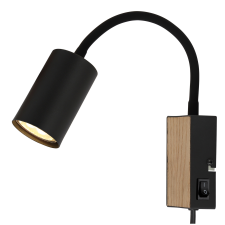 GLOBO Robby fekete fali spotlámpa (GLO-57911WBW) GU10 1 izzós IP20 világítás