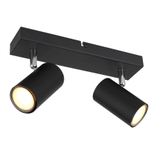 GLOBO Robby fekete mennyezeti spotlámpa (GLO-57911-2B) GU10 2 izzós IP20 világítás