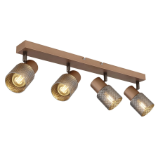 GLOBO Satella spotlámpa kávé színű matt 4xE14 világítás
