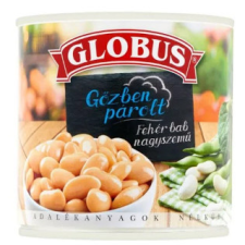  GLOBUS KONZERV Fehérbab óriás fémd. 326g/285g TZ. konzerv