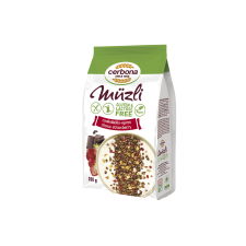 - Gluténmentes cerbona csokoládé-eper müzli 200g reform élelmiszer