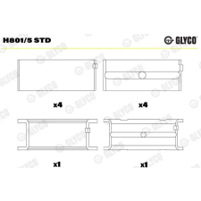 GLYCO főtengelycsapágy GLYCO H801/5 STD autóalkatrész