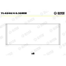 GLYCO hajtókar csapágy GLYCO 71-4246/4 0.30mm autóalkatrész