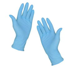 GMT Gumikesztyű nitril púdermentes L 100 db/doboz GMT Super Gloves kék védőkesztyű