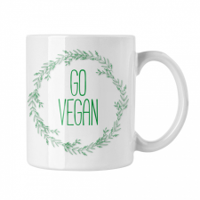 Go vegan - Fehér Bögre bögrék, csészék