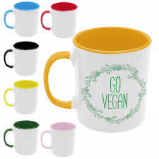  Go vegan - Színes Bögre bögrék, csészék