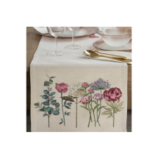  Gobelin asztali futó nyári virágok motívumával Natúr 40x100 cm +/-5% party kellék