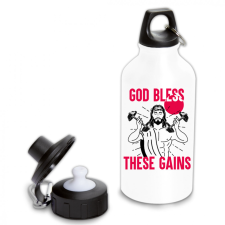  God Bless These Gains - Fémkulacs kulacs, kulacstartó