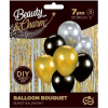 Godan Beauty&Charm Dekorációs lufi szett 30cm - Arany/Ezüst/Fekete (7 db/csomag) (481357)