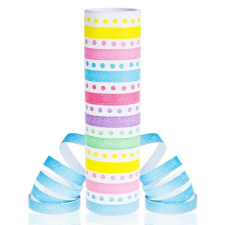 Godan Csíkos és pöttyös szerpentin, pasztell - 18 x 4 m party kellék
