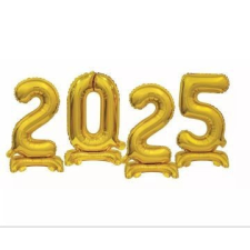 Godan Foil balloon B&C, standing Digit - 2025 set party kellék