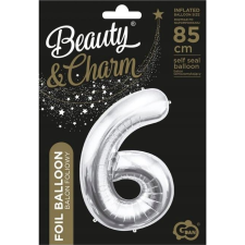 Godan Fólia Lufi - 85 cm, 6-os, Ezüst (BC-HSR6) party kellék