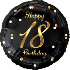 Godan Happy Birthday 18 B&C Gold Fólia Lufi - 36 cm (GODA2485) party kellék