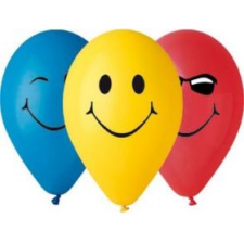 Godan Léggömb, Lufi - 5 db, 30 cm, Mosoly Smileys (WIKR-0988547) party kellék