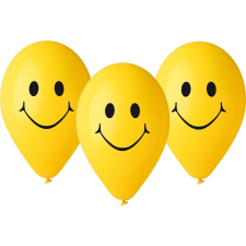 Godan Léggömb, Lufi - 5 db, 30 cm, Smilies Yellow (30658000) party kellék