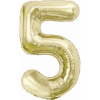 Godan Pezsgőszínű B&C Champagne 5-ös Szám Fólia Lufi 85 cm (CH-B8H5)