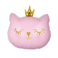 Godan Rózsaszín cica hercegnő fólia lufi - 42 cm (PF-BFKS) (PF-BFKS) party kellék