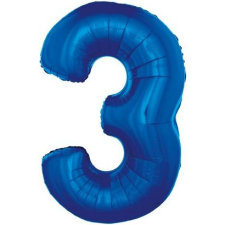 Godan Szám Fólia Lufi - 92 cm, 3-as, Kék (GODA1864) party kellék