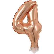 Godan Szám Fólia Lufi Tortára - 13 cm, 4-es, Rose Gold (GODA1979) party kellék