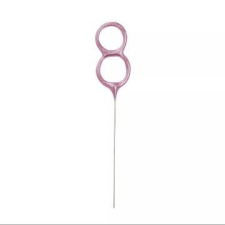 Godan Számos tortacsillagszóró - pink, 8-as party kellék