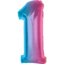 Godan Színes 1-es Szivárvány Szám Fólia Lufi - 92 cm (633851) party kellék