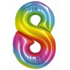 Godan Szivárvány színű, számos fólia lufi, 76 cm - 8 (CH-STC8) (CH-STC8) party kellék