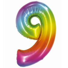 Godan Szivárvány színű, számos fólia lufi, 76 cm - 9 (CH-STC9) (CH-STC9) party kellék