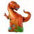 Godan T-Rex Dinoszaurusz fólia lufi, narancssárga – 66 x 59 cm