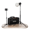 Godox LC30D-K2 Litemons Dupla LED Vlogger szett asztali állvánnyal, dome diffúzorral (5600K-30W)