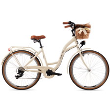 GOETZE ® Mood Női kerékpár 6 fokozat 26″ kerék 17” váz 155-180 cm magassag, Kávébarna city kerékpár