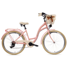 GOETZE ® Mood Női kerékpár 6 fokozat 26″ kerék 17” váz 155-180 cm magassag, Rózsaszín city kerékpár